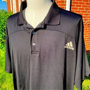 -Adidas Golf Black Polo Short Sleeve Shirt Big and Tall Size 3XL